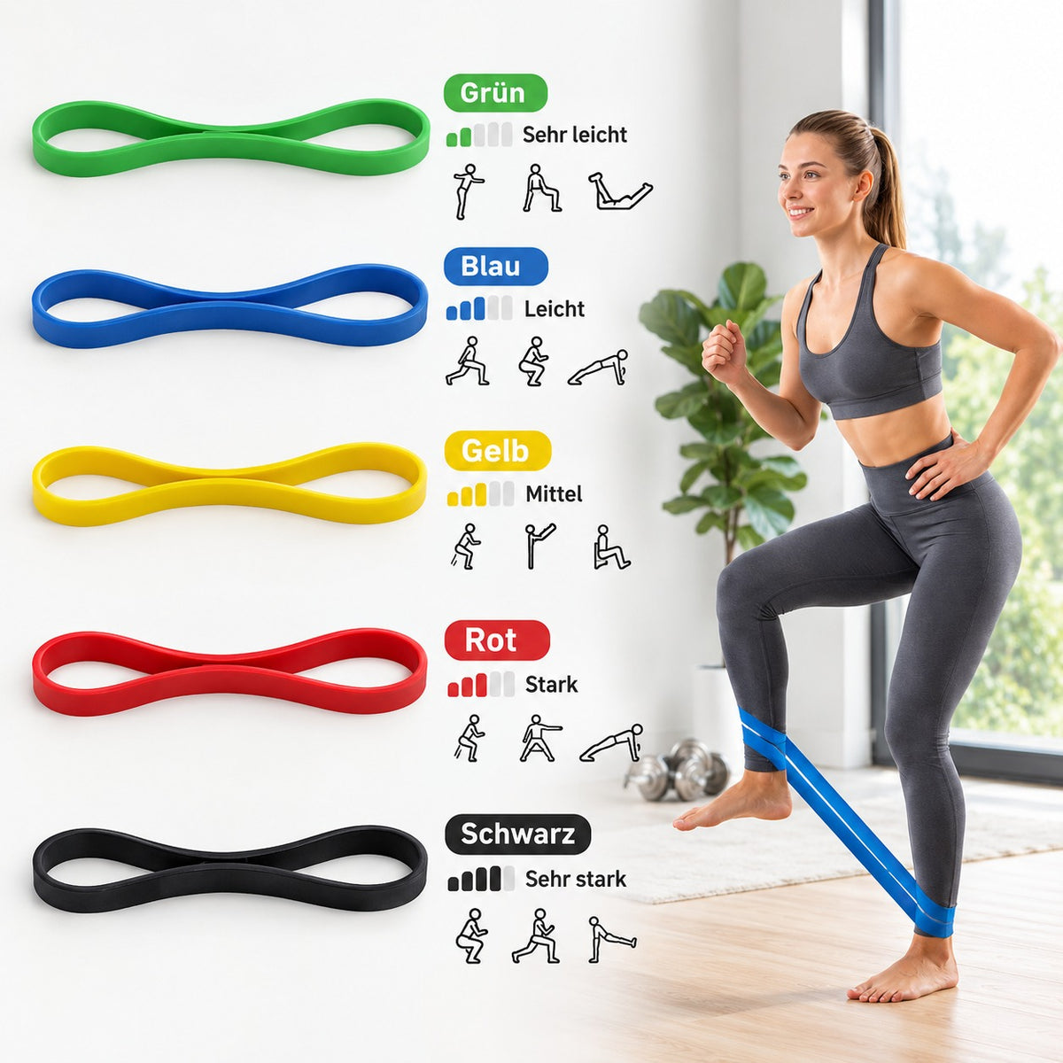 Movera® Resistance Bänder Set (5 Stufen)
